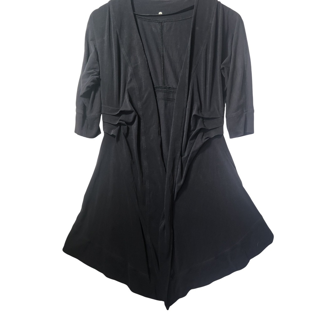 Lululemon resolution wrap Draped Open Front Wrap Cardigan Pleated Back Size 4